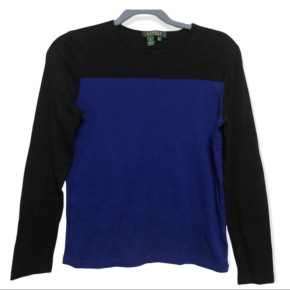 LAUREN Ralph Lauren Navy Blue/ Blue Top Sweater Women’s Sz M